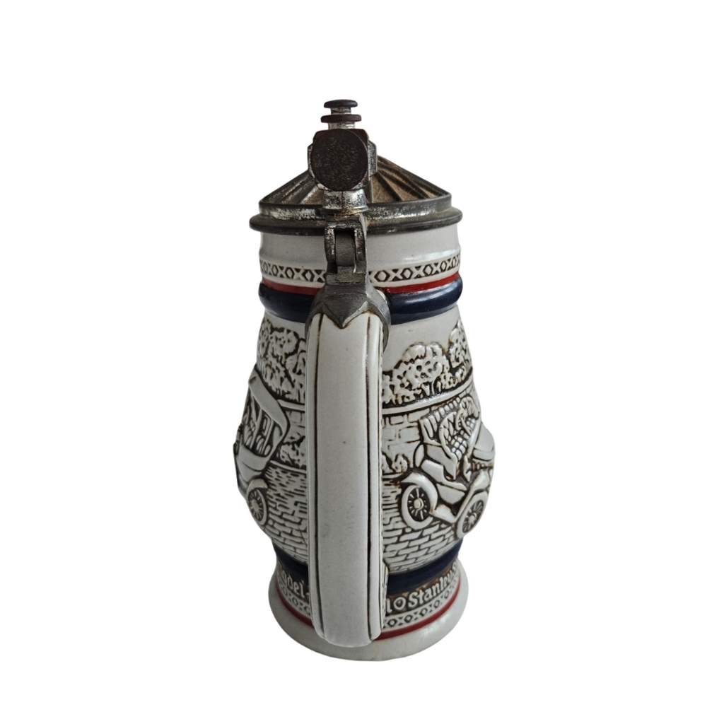 Avon Ceramic Lidded Beer Stein with Handcrafted Design - Picture 6 of 7